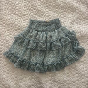 Altar'd State Blue Floral Mini Skirt